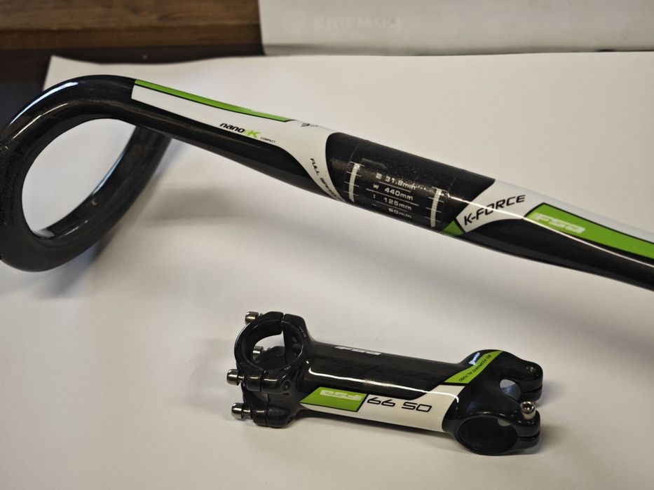 Kierownica z mostkiem carbonowa FSA K-Force nano K