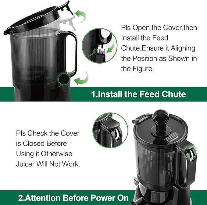 Wolnoobrotowa Wyciskarka Do Soków Napojów Fretta 200W 1L BPA Free