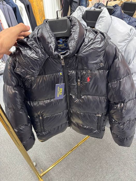 Чоловіча куртка  пуховик  зимовий Polo Ralph Lauren матовий глянцевий