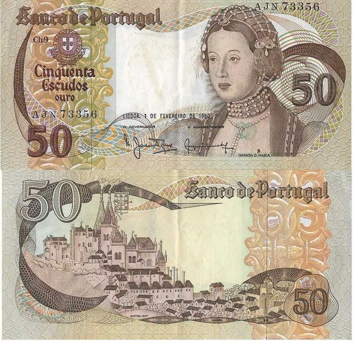 Portugal - - - 50$00 - Infanta D. Maria - - - - - Notas