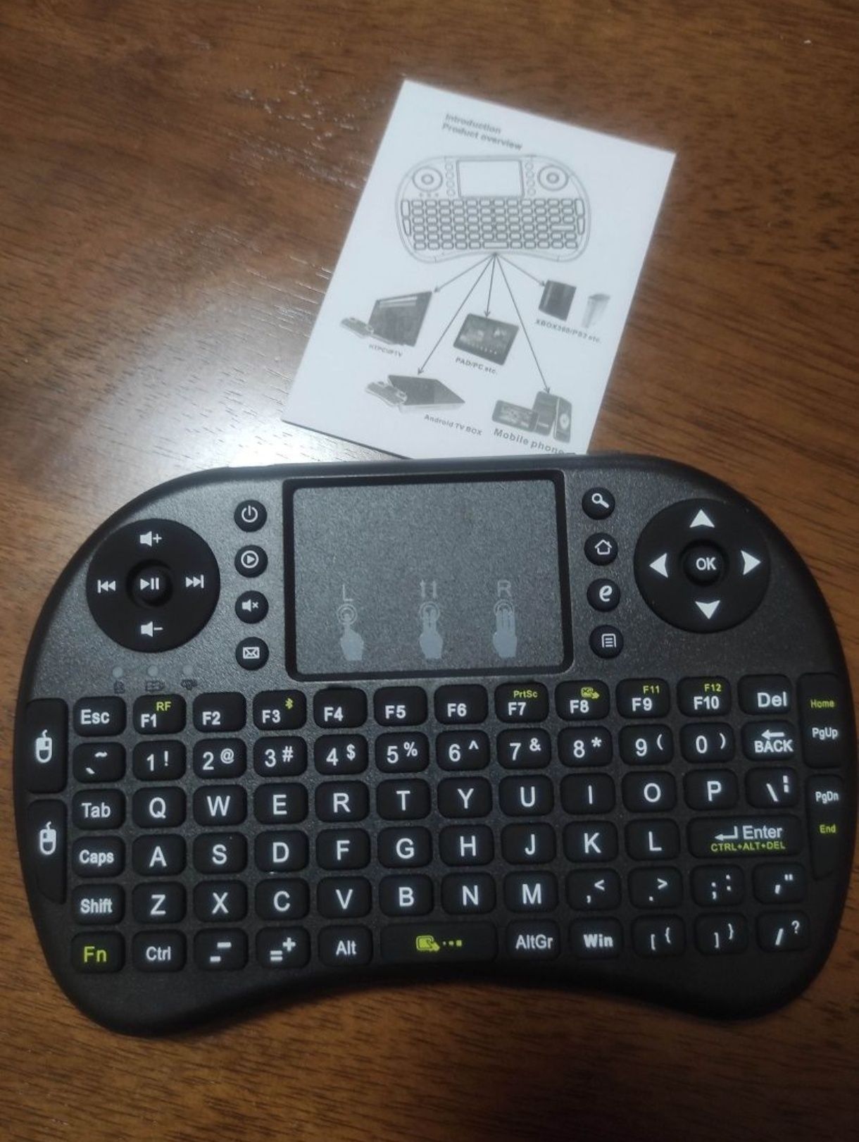 Mini teclado wireless multifunções