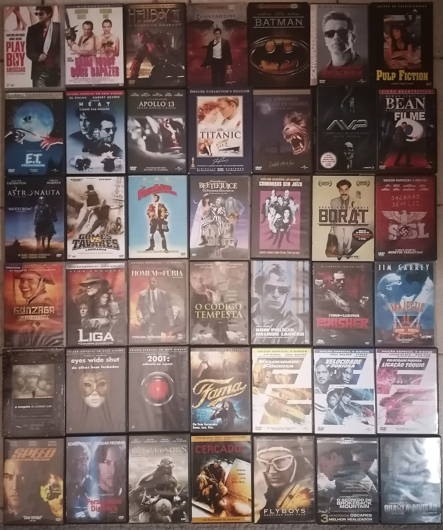 LOTE de 219 DVD's Originais / Terror / Comédia / Romance (LOTE 47)