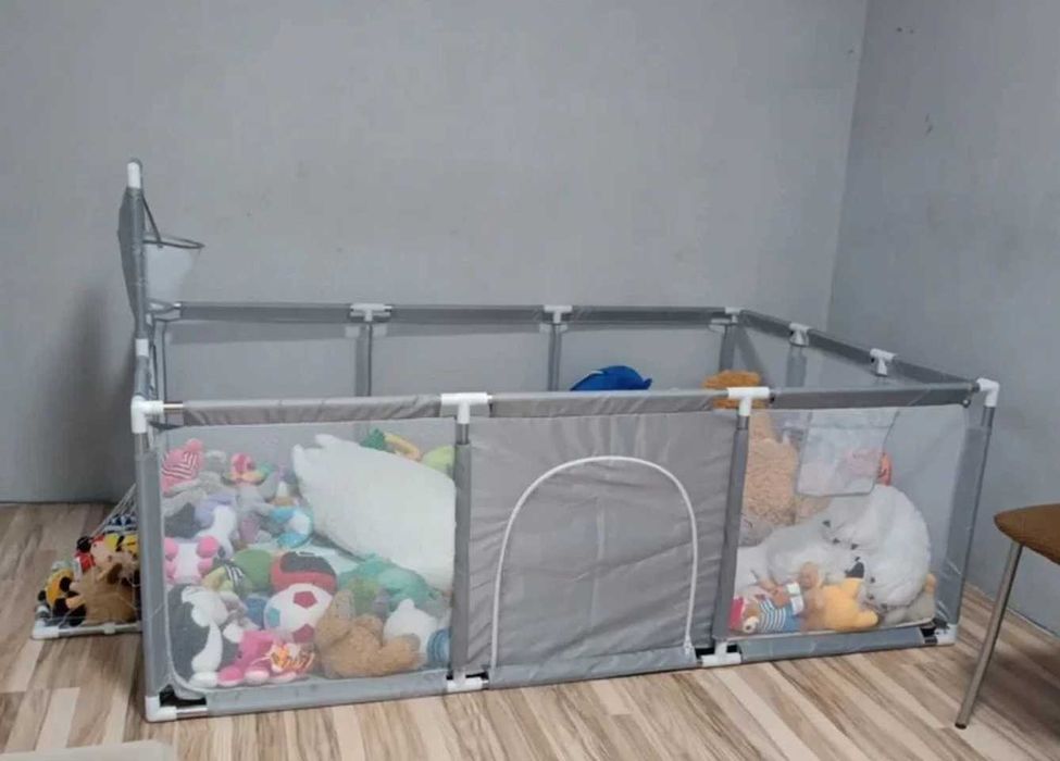 Манеж дитячий ігровий з воротами великий новий