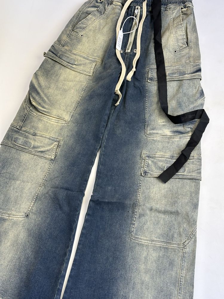 Rick Owens cargo jeans baggy faded archive opium джинси широкие карго