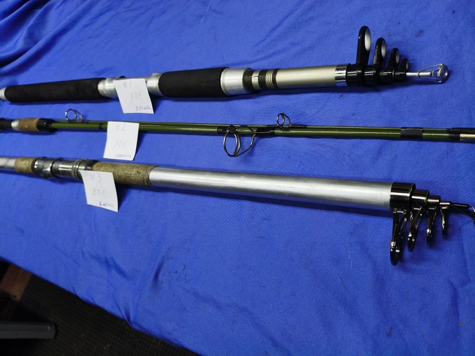 Vendo estas canas de pesca os preços estão marcados nas canas