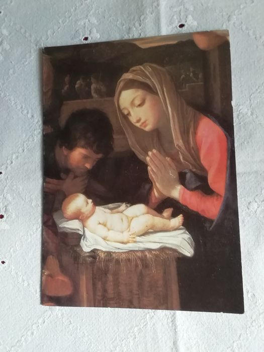 Postal de Natal Paper Moon - La Adoracion de Los Pastores