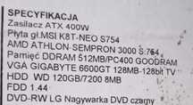 Komputer stacjonarny ,bez dysku !!!