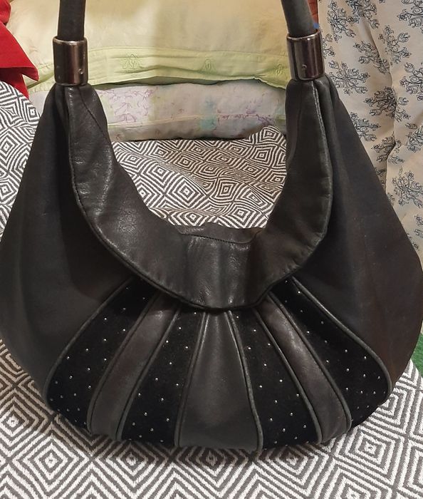 Сумка женская кожанная черная Ri2k