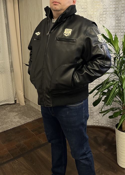 Куртка КОЖА идеал, XL, usa airforse байкерская авиатор