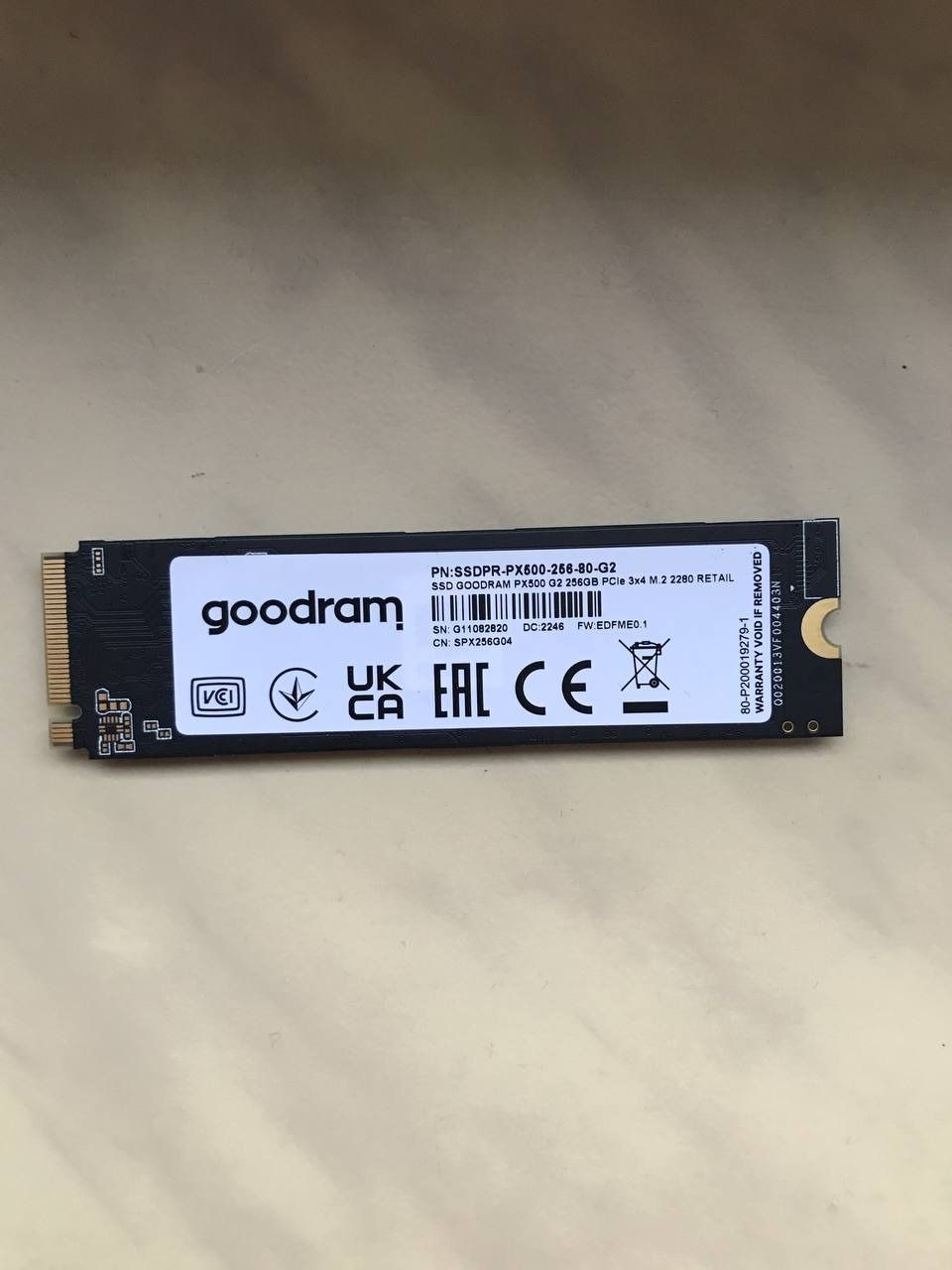 SSD GOODRAM 256GB PX500 M.2 2280 3x4 (SSDPR-PX)