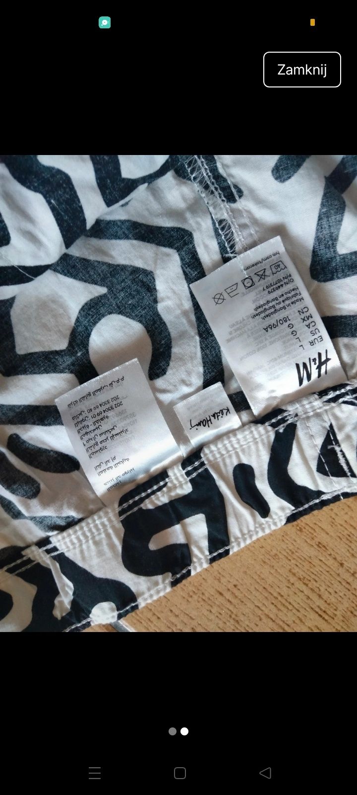 Szerokie spodnie H&M roz L