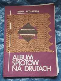Książka duża album splotów na drutach 1988rok