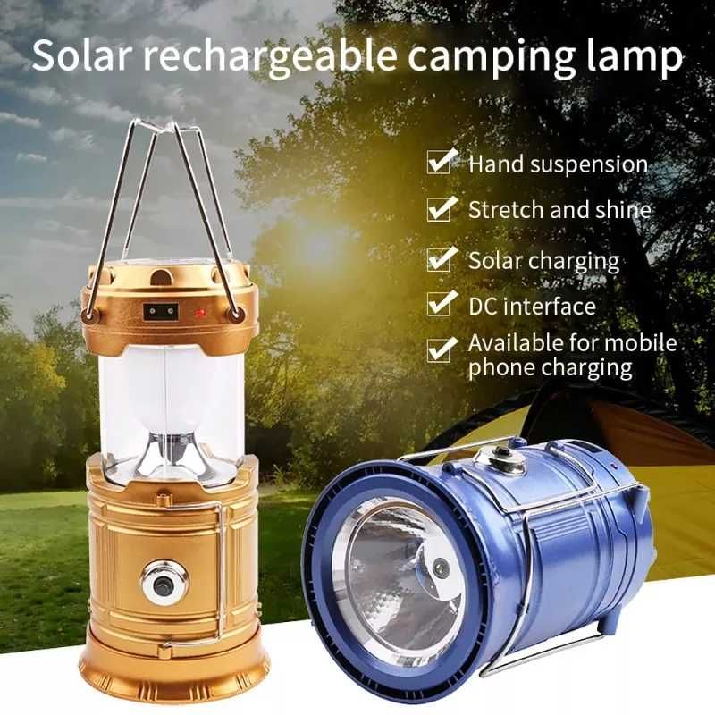 Ліхтарик кемпінговий на сонячній батареї/Camping Lantern Lamp