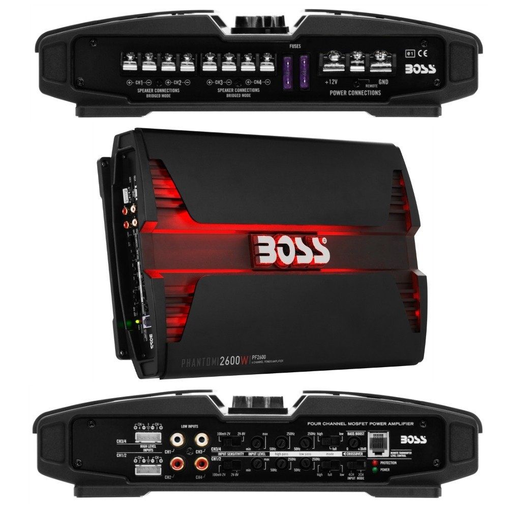 Amplificador Auto BOSS Audio Systems Phantom PF2600 de 2600w 4 canais