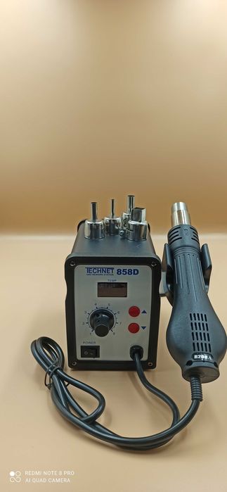 Термоповітряна паяльна станція (Апарат для пайки пластику) + 4 насадки