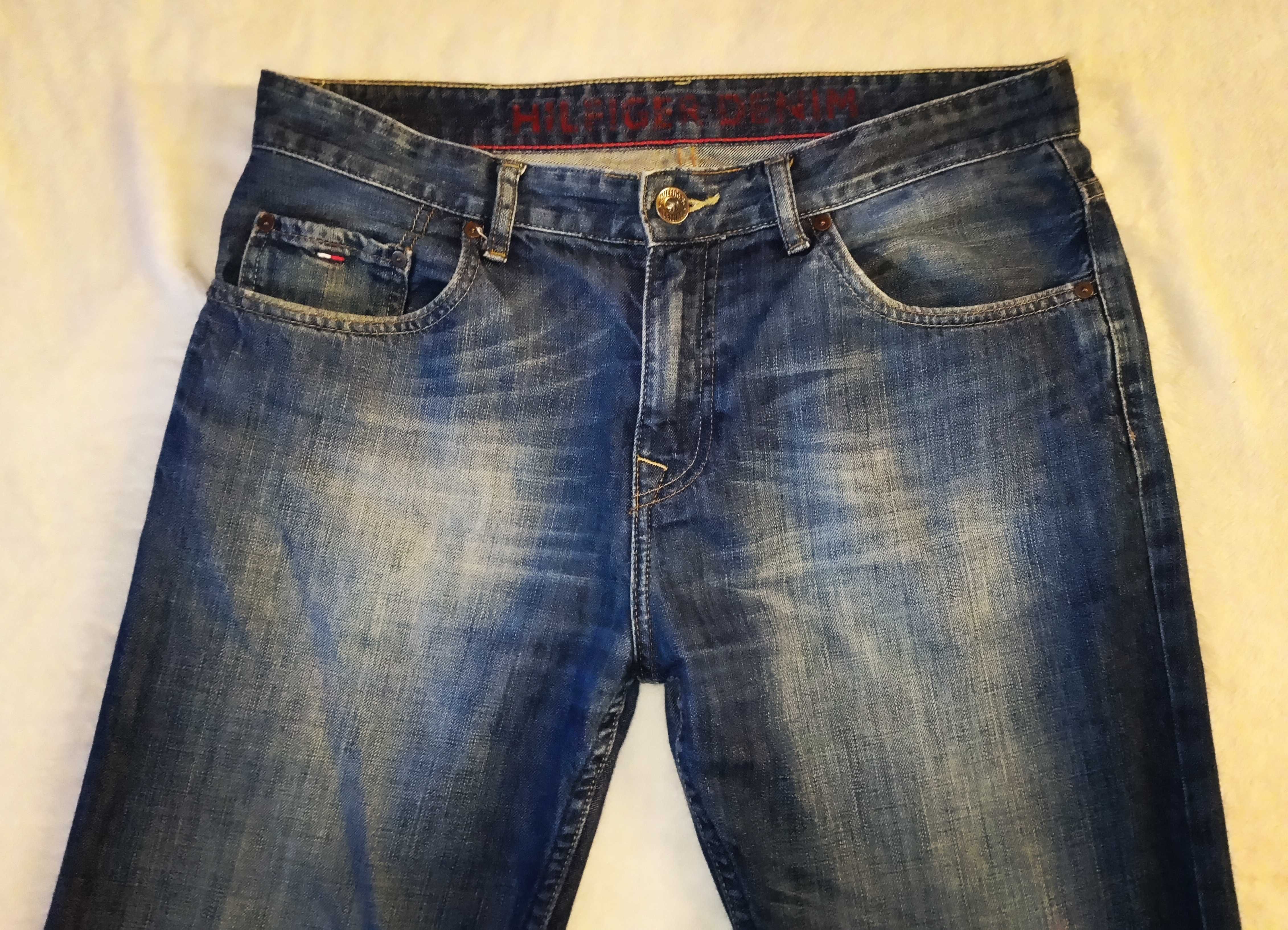 HILFIGER DENIM spodnie jeans męskie piękna zadbane 34/34 ok L