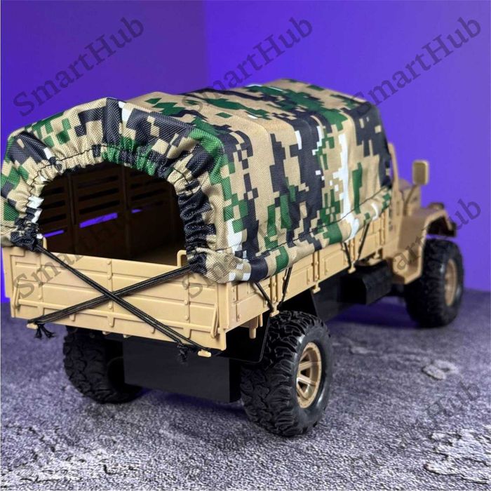 Грузовик на радиоуправлении GRIM-2 с тентом. Грузовая машина на пульте