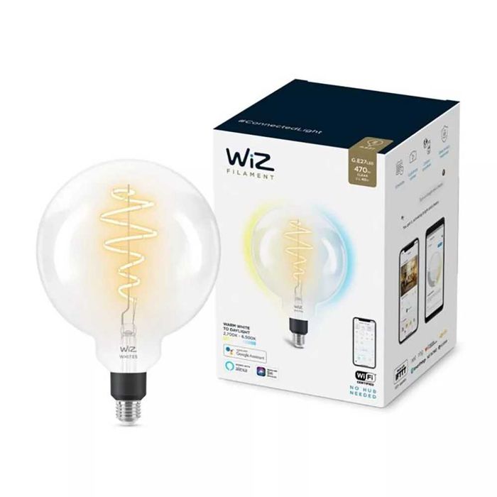 Велика Ø 20см смарт лампа WiZ Smart LED Filament G200 Globe 6.5W E27