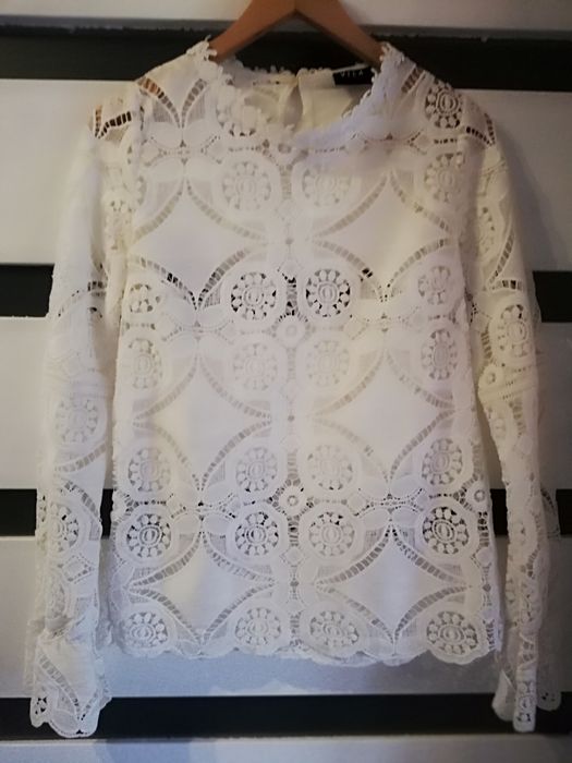 Bluzka biała koronkowa
