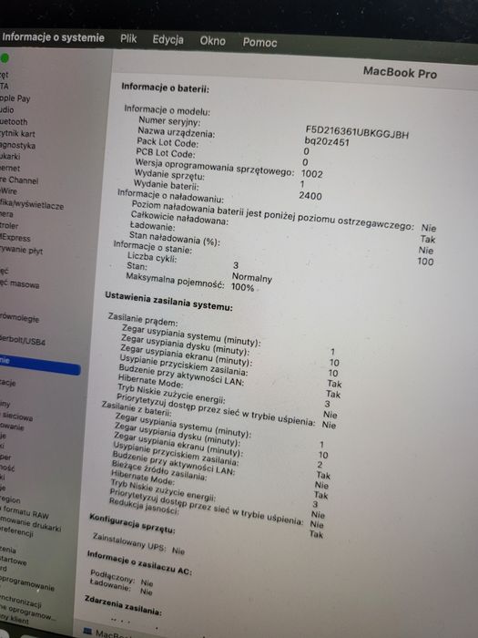 Laptop Apple Macbook Pro 2022 A2338 M2 8/256GB //IDEAŁ// 3 CYKLE ŁADOW