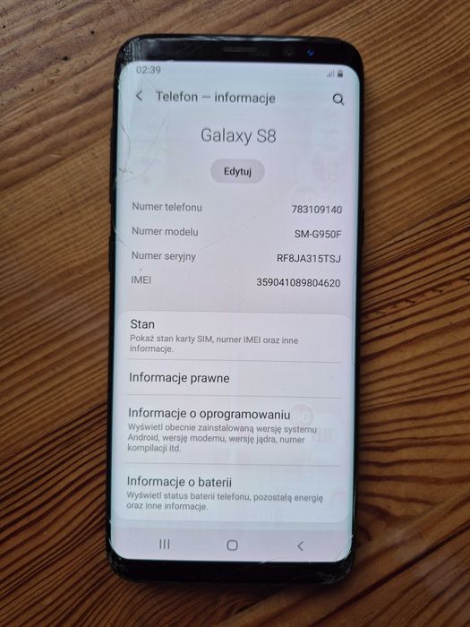 Samsung s8 sprawny