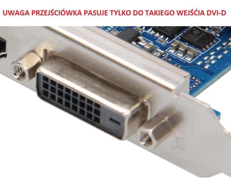 Adapter przejściówka d-sub VGA na DVI-D