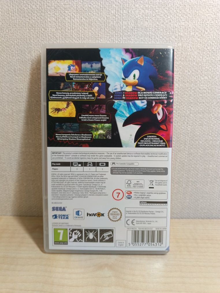 Картридж для Нінтендо світч Sonic x Shadow Generation