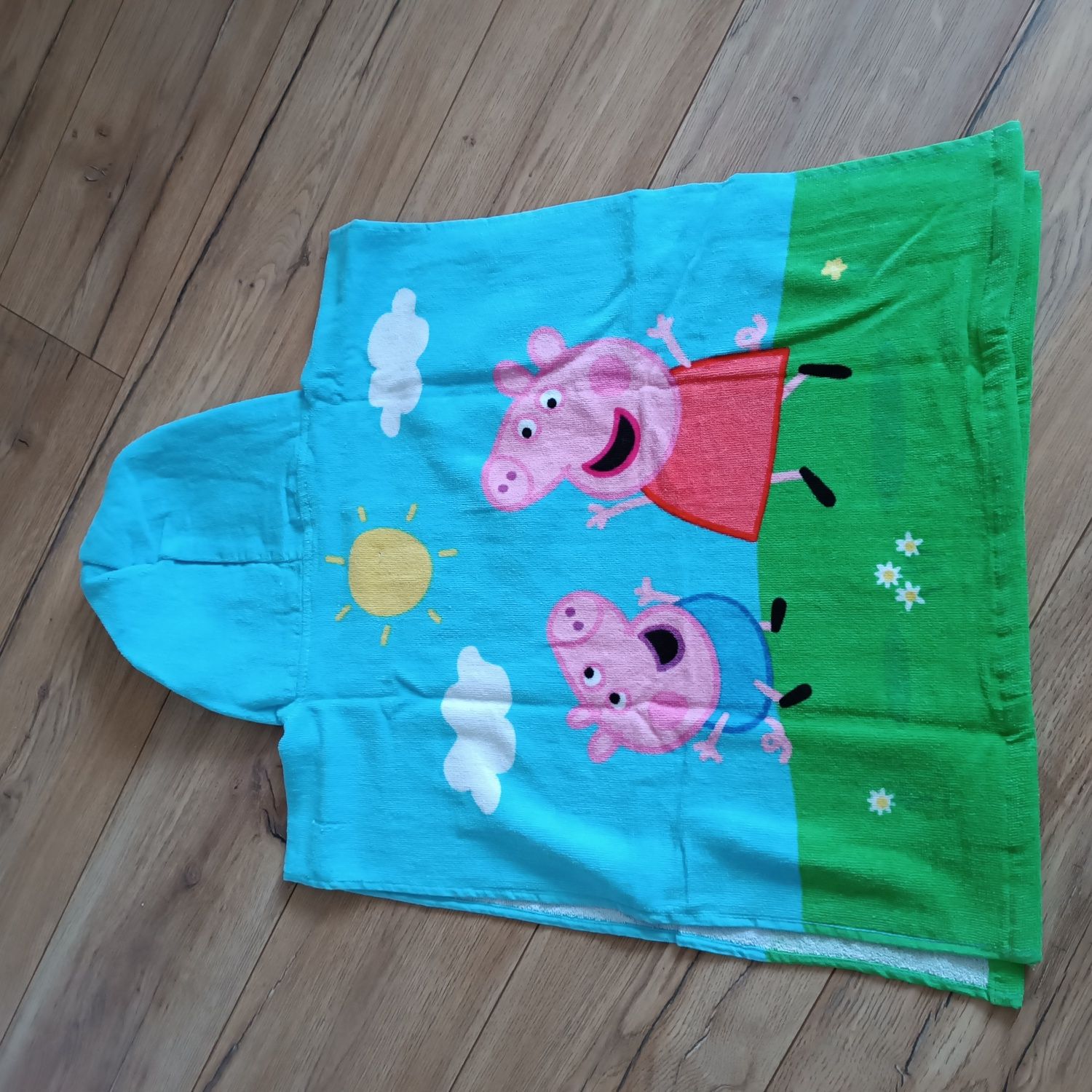 Ponczo ręcznik bawełna świnka Peppa dla dzieci