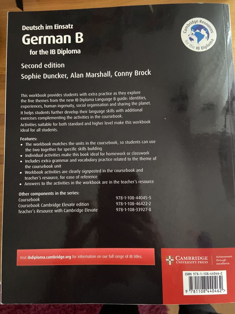 Ćeiczenia IB, Workbook German B for the IB Diploma