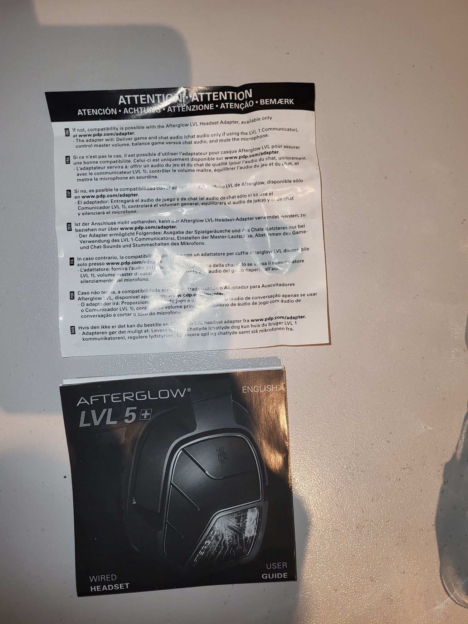 Słuchawki przewodowe Afterglow LVL 5+ w kartoniku z instrukcja i czarn
