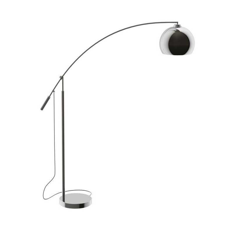 Lampa podłogowa łukowa Manhattan z chromowanego metalu 185cm Stones