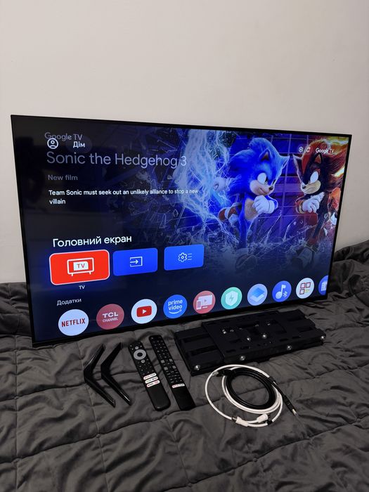 Телевізор TCL 4K HDR TV 43” кріплення у подарунок