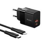 Usb 20W Sieciowa Usb-C (Czarna) Ładowarka Usb-C, Lightning Ch-1952