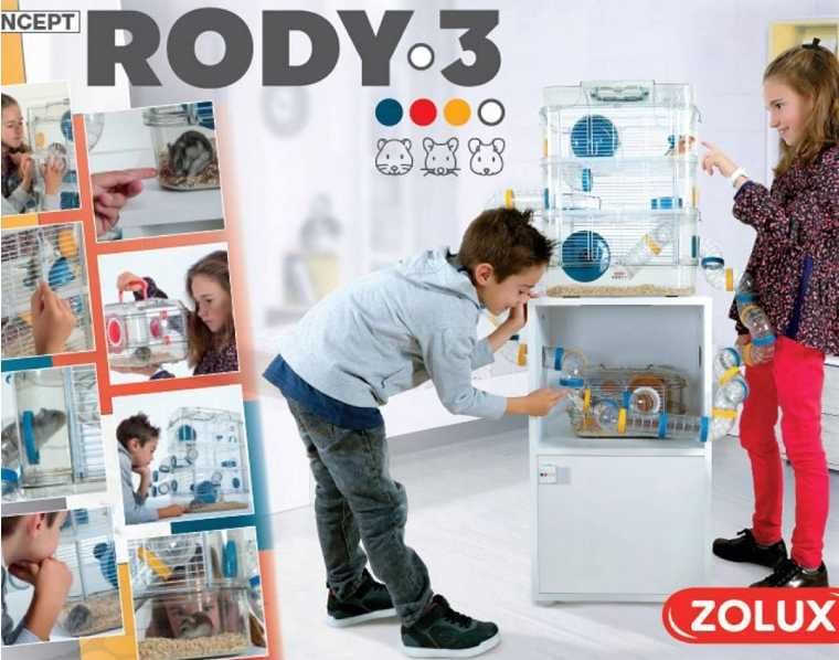 Zolux Klatka Dla GRYZONI Myszy Chomika RODY TRIO różne kolory