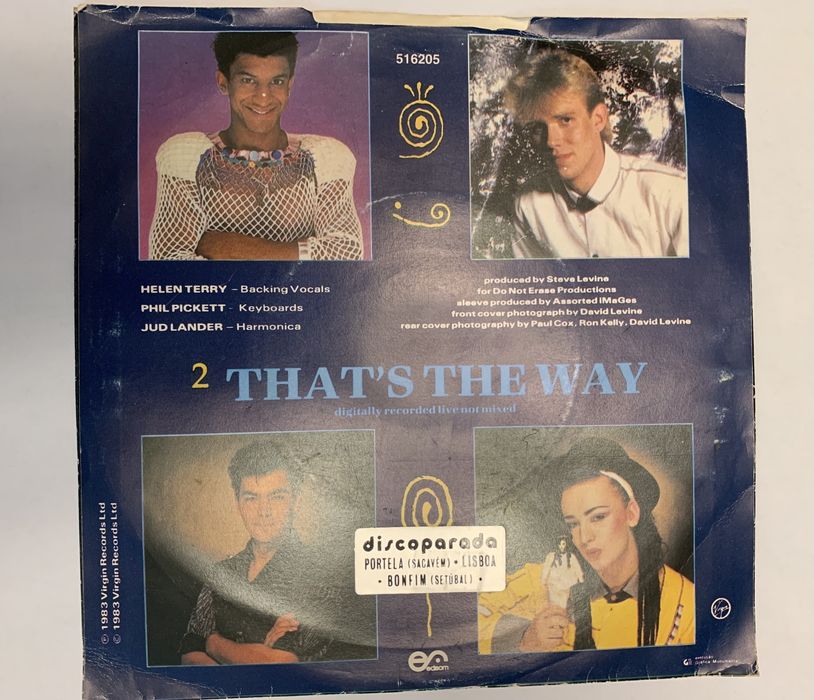 Vinil The Culture Club c os singles "Karma Chameleon & That's The Way"