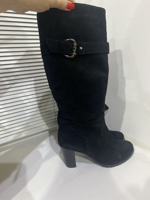 Сапоги женские, зимние, натуральная замша