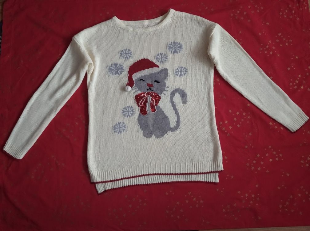 Sweter świąteczny XL