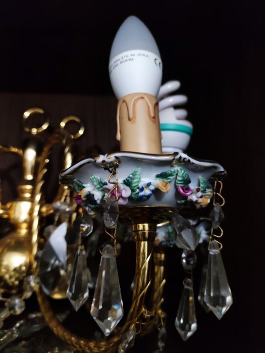 Candeeiro parede porcelana