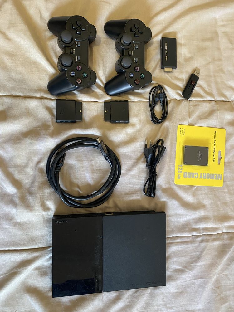 PS2 KIT COMPLETO, com acessórios.