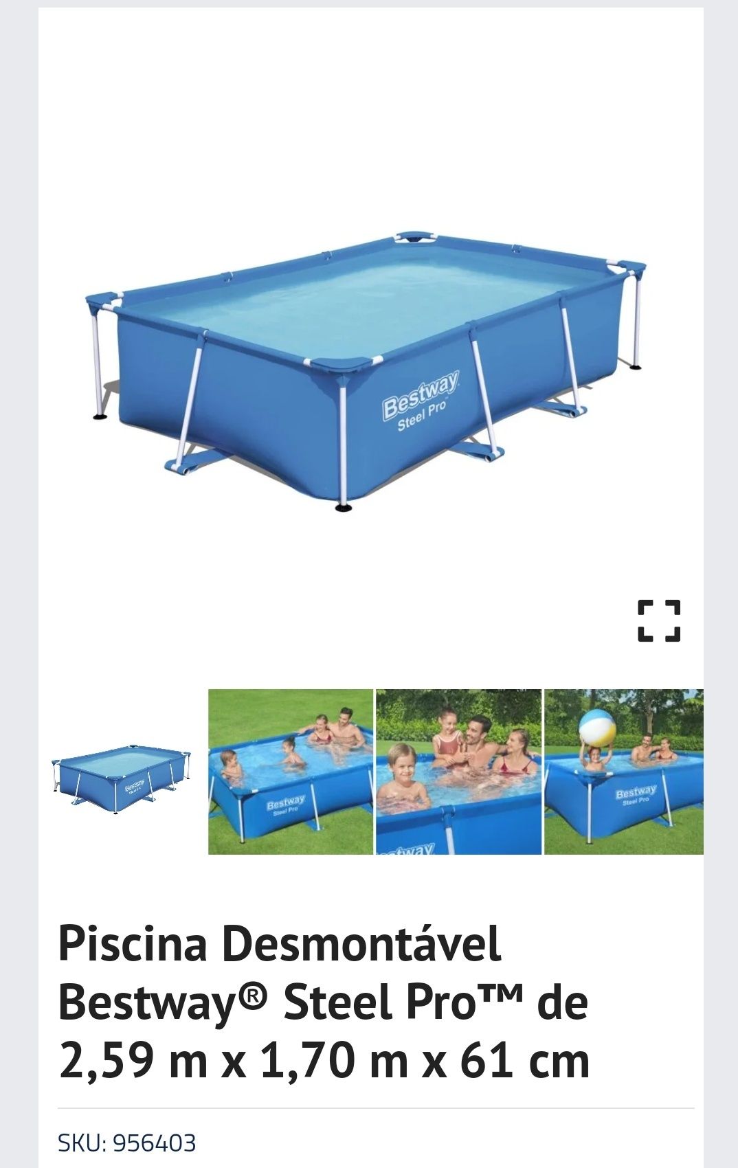 Piscina tubular bestway steel Pro + bomba bestway