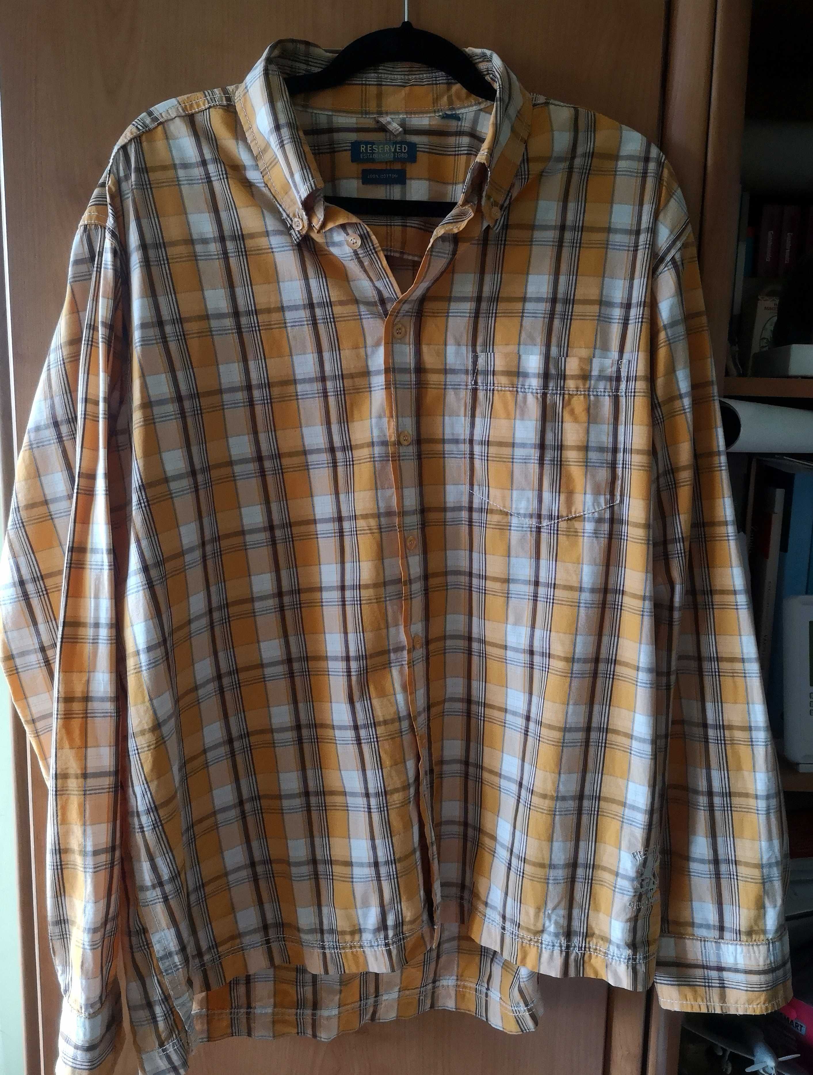 Koszula Reserved w kratkę, stan idealny, wzrost 182 - 186 XL