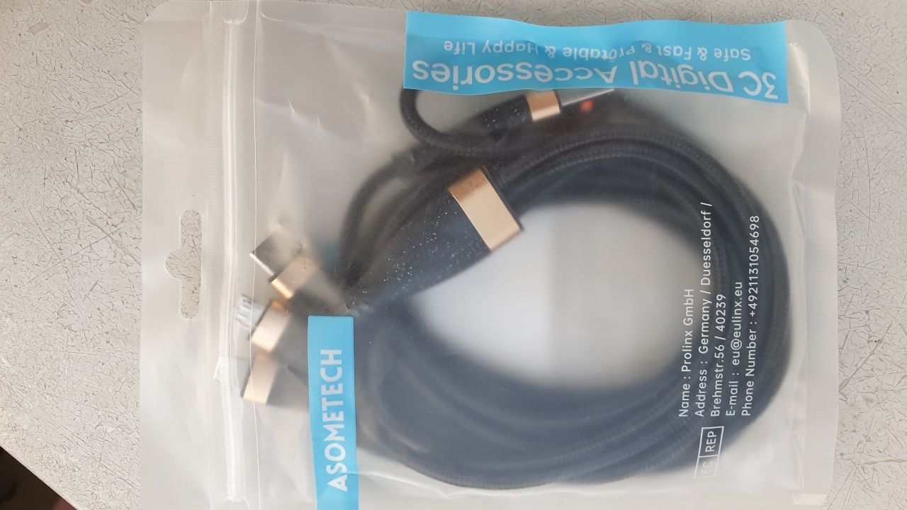 Kabel micro usb typ C 3w1