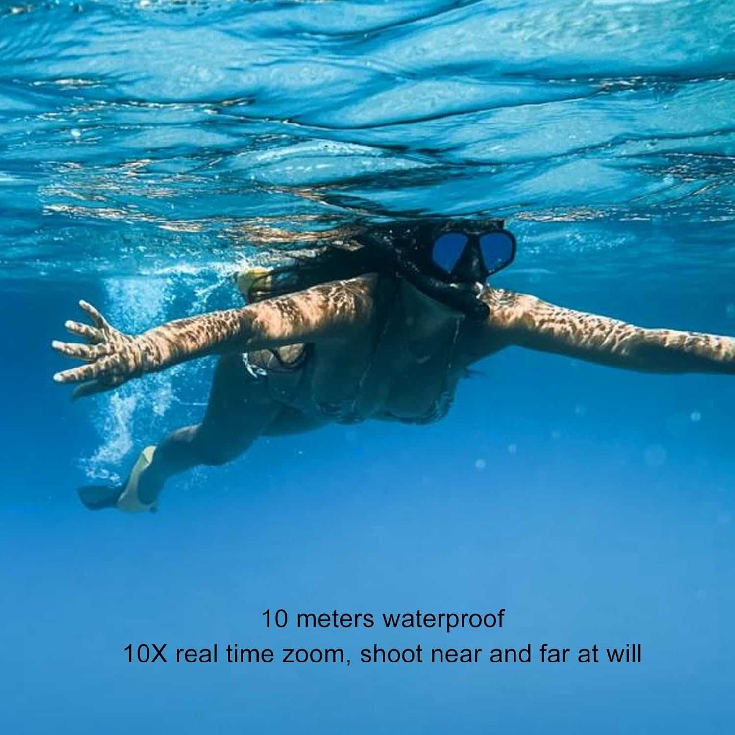 Kamera Podwodna 4K 65 MP z Autofocusem  1,44 Cala Podwójny Ekran