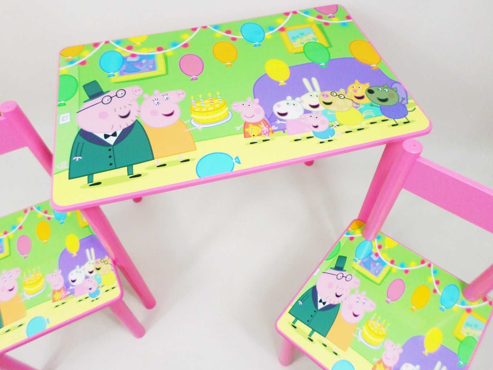 Дитячий столик і стільчик "Свинка Пепа" Детский столик стул (дерево)