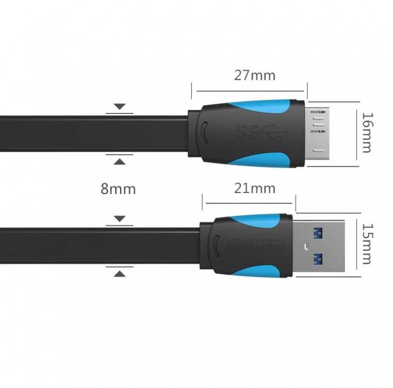 Кабель Vention USB 3.0 - Micro USB Тип B 0.5м