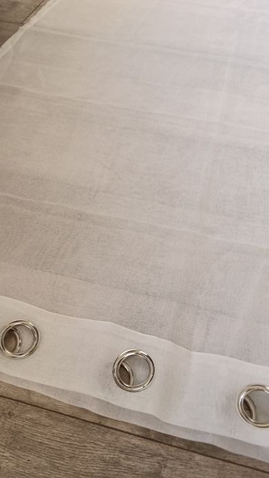 Firanka duża biała gładka