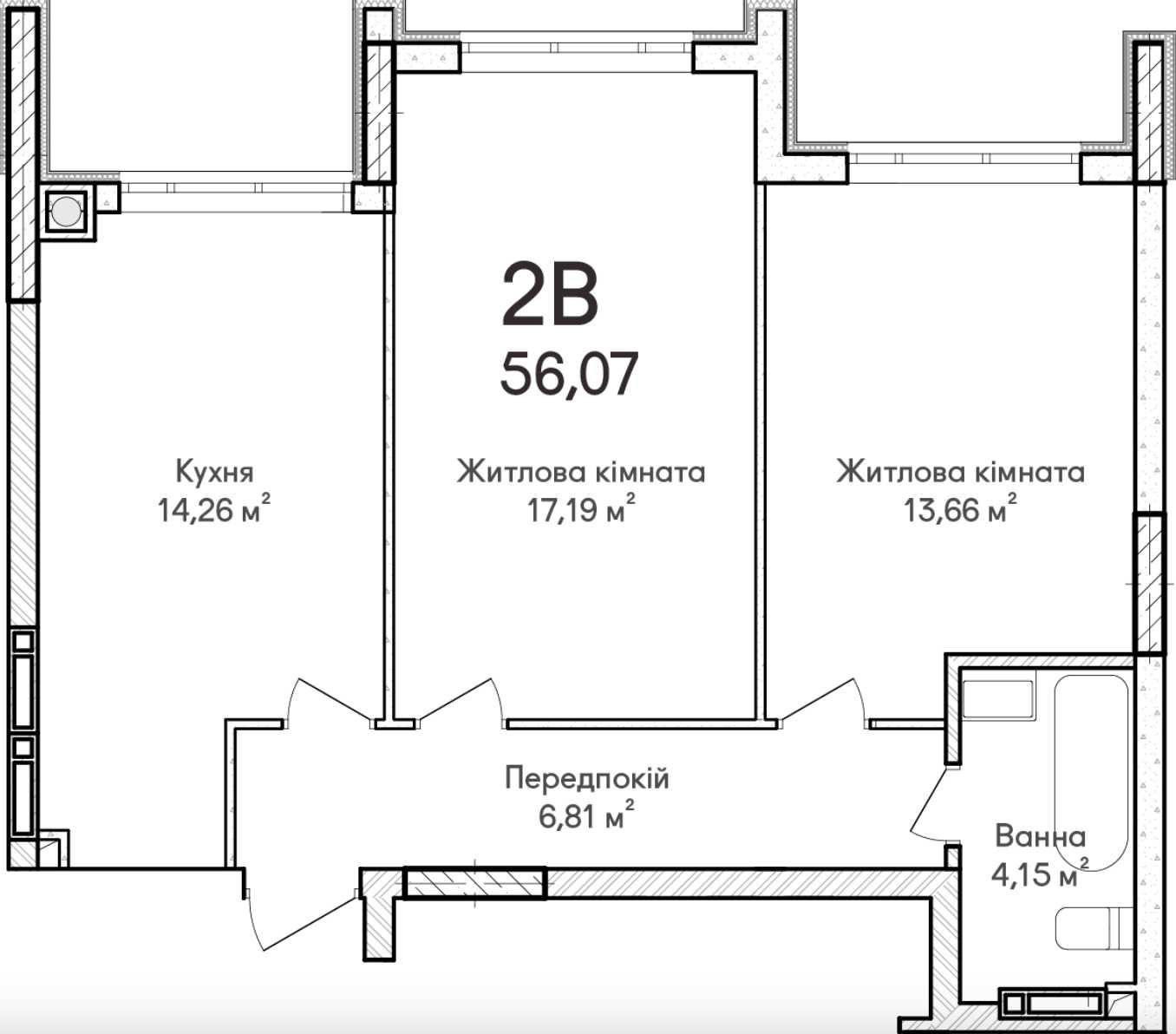 Продається 2-кімнатна квартира для матусь