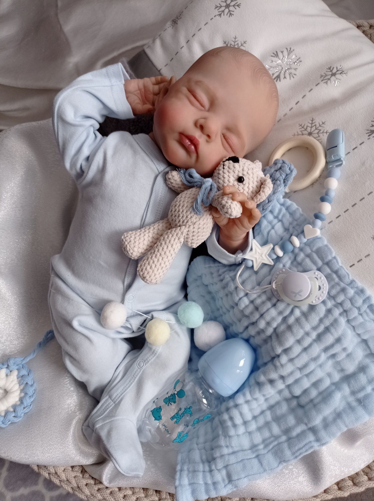 Cudna lala w typie reborn brzuszek materiałowy