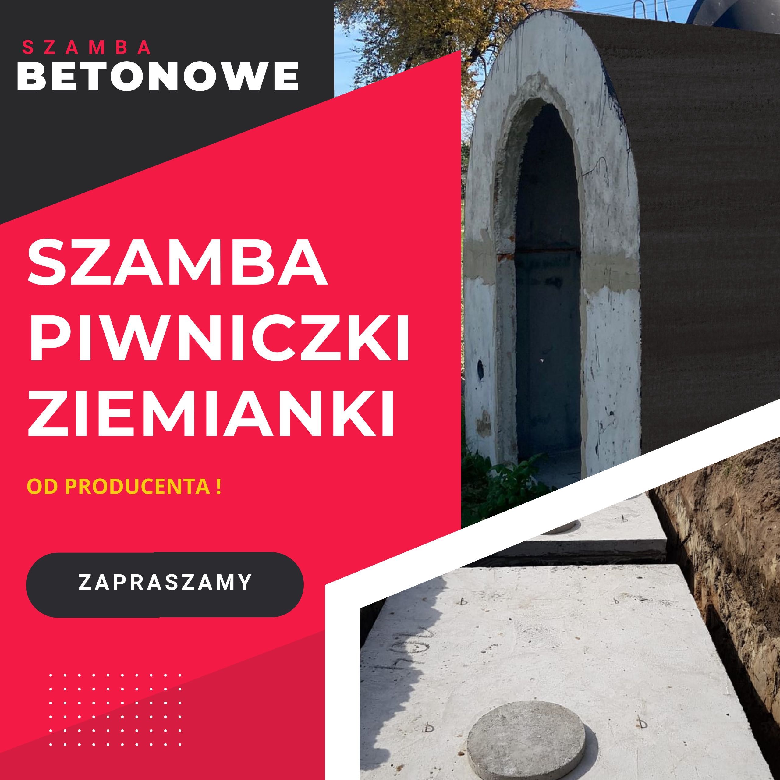 Szambo betonowe zbiornik betonowy na deszczówkę wodę Kanał Piwnica