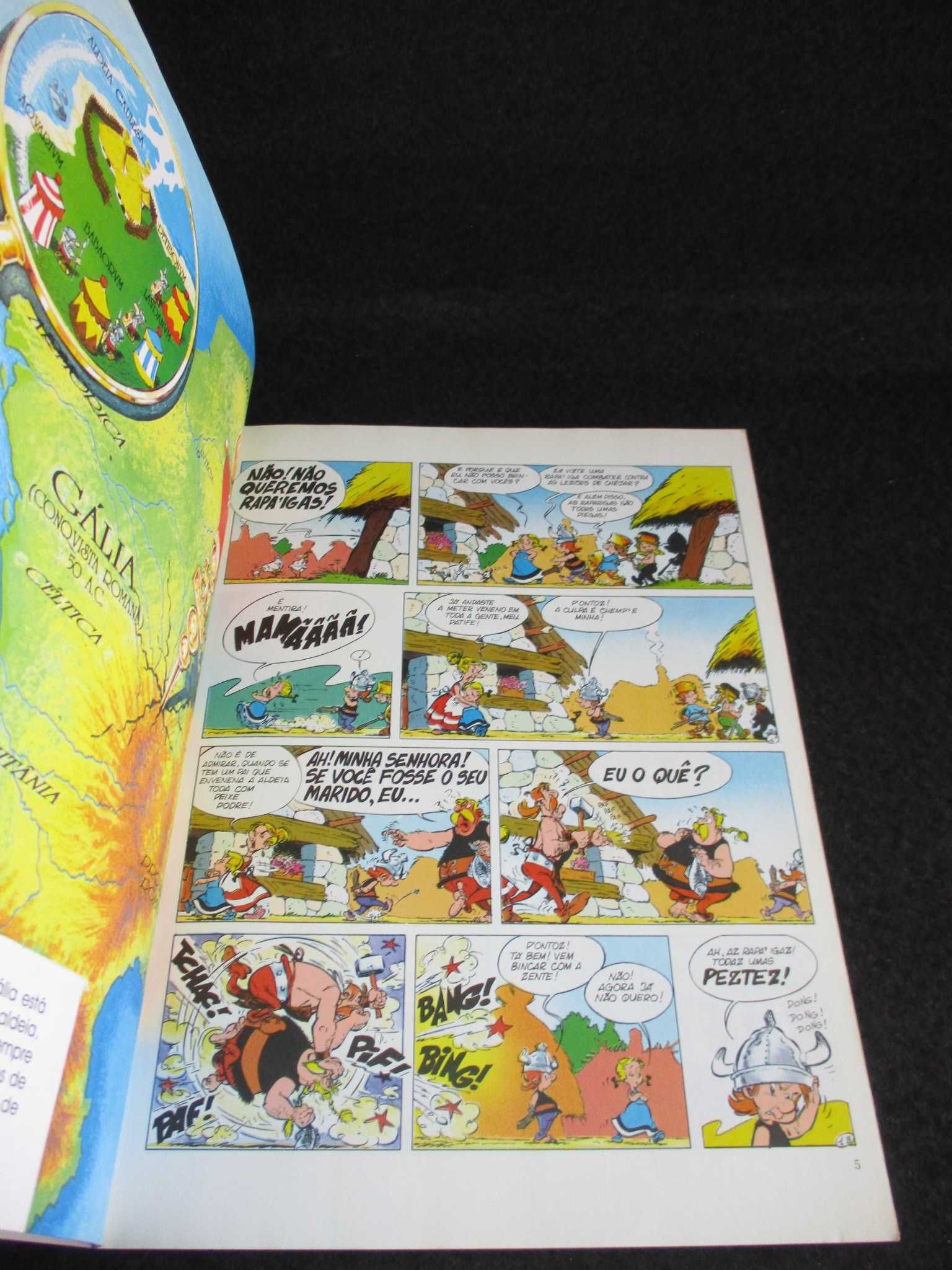 Livro BD Astérix A Rosa e o Gládio Meribérica Liber 1991